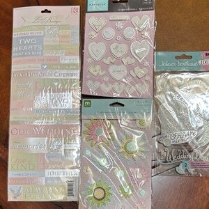 Home Party Supplies Sticker Set - Pink, Silver, Green